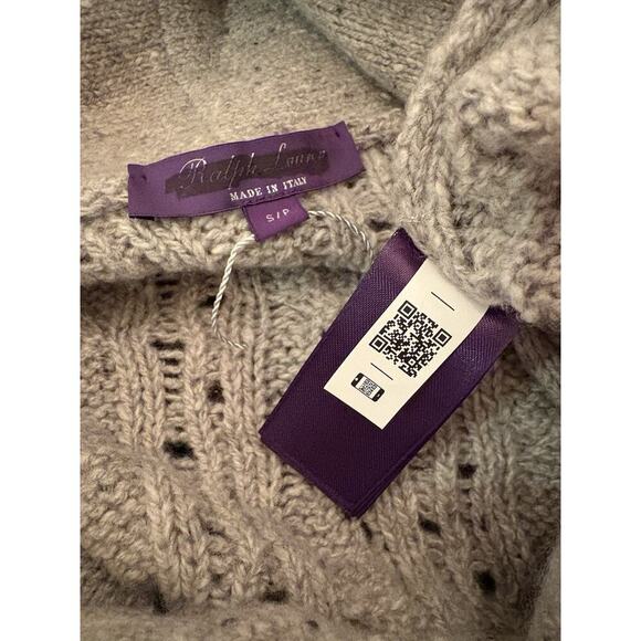 Ralph Lauren Collection Cable-Knit Cashmere Long Sweater Vest Cardigan Dress S - Picture 5 of 9